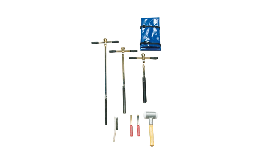 Gouge auger set for stepwise sampling