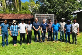 Training of local people in Sri Lanka on how to manage a groundwater monitoring network.