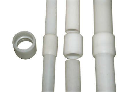 HDPE pipe with clamping socket connection
