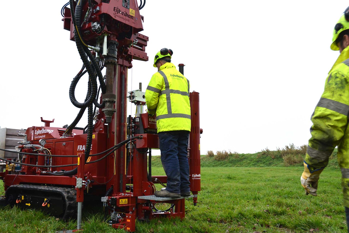 Figure 2: Performing CPT with a drill rig a cost-effective way to explore CPT