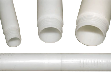 HDPE pipe with screw thread connection