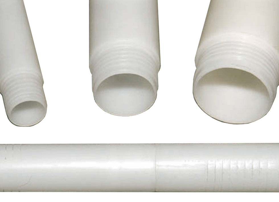 HDPE pipe with screw thread connection