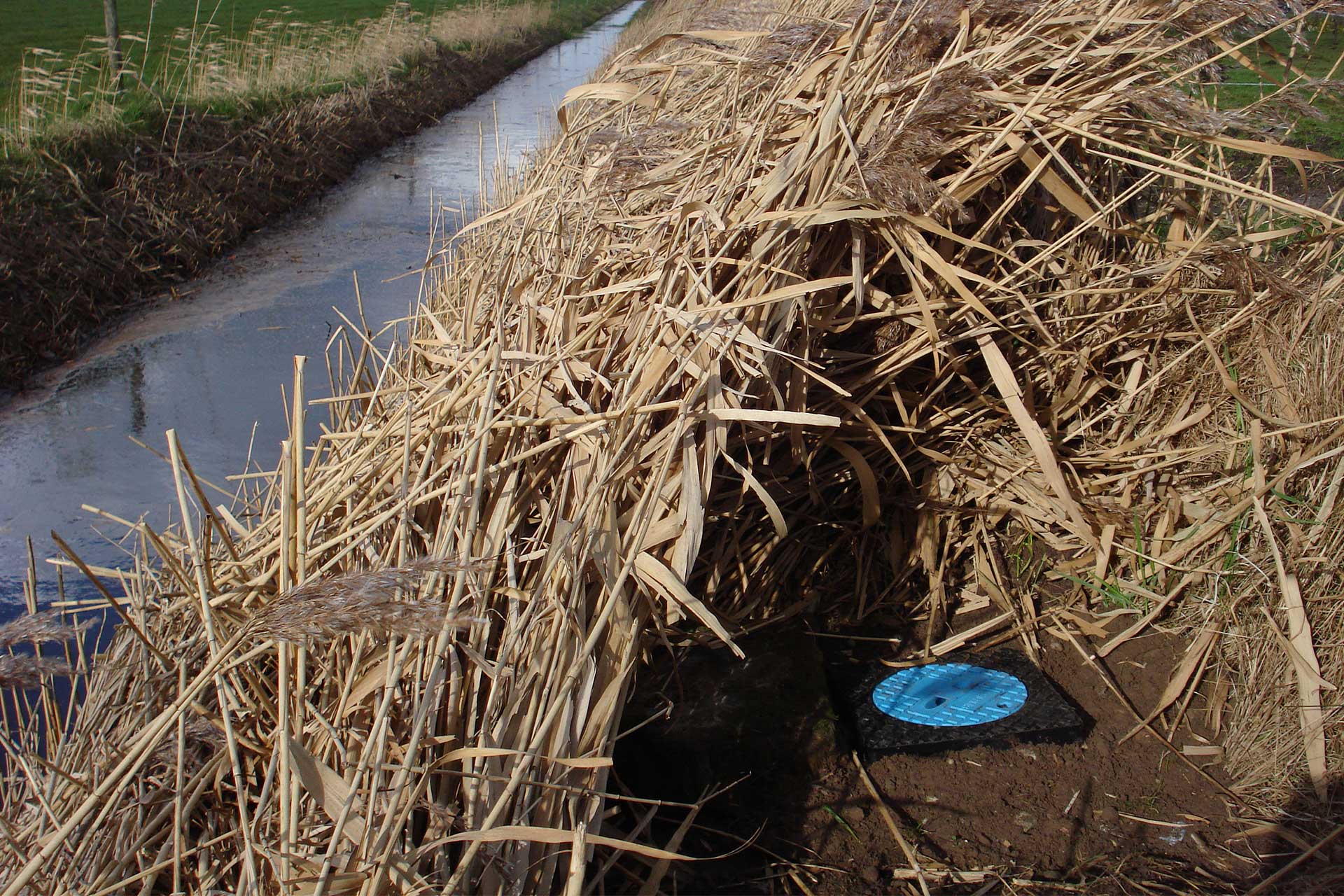 Monitoring well by the riverside