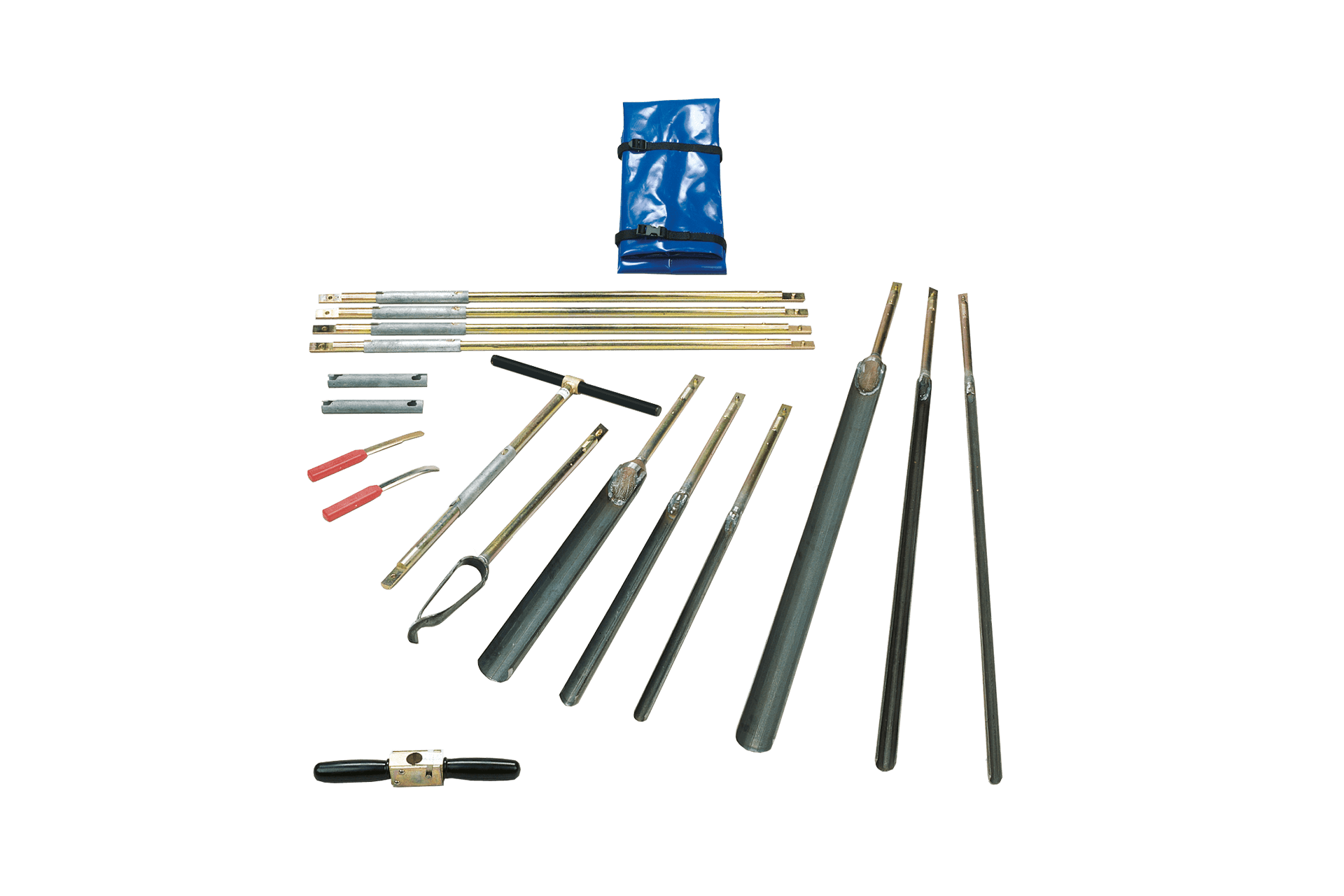 Two-piece gouge auger set - soft soils, bayonet