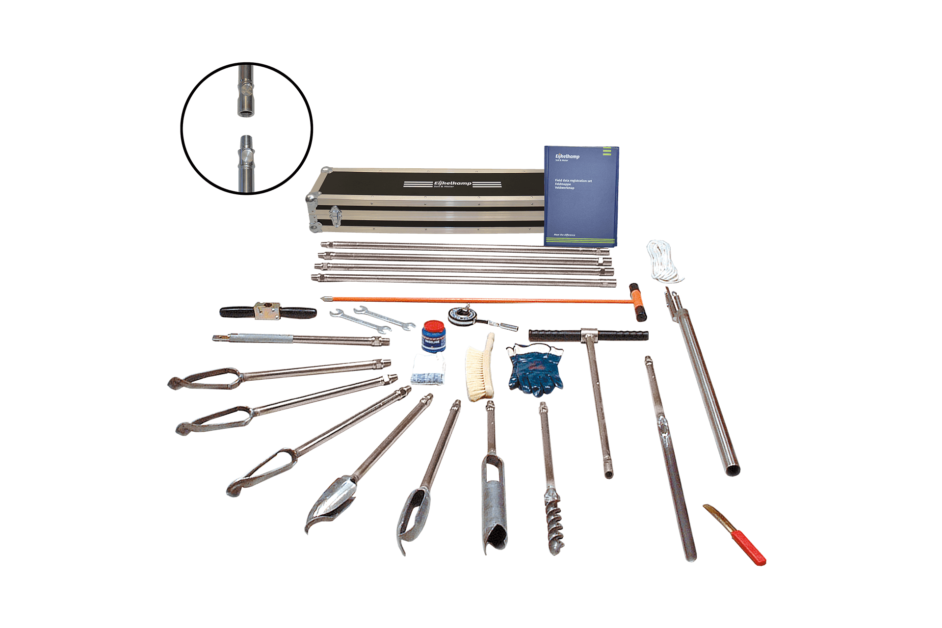 Hand auger set - conical connection, standard