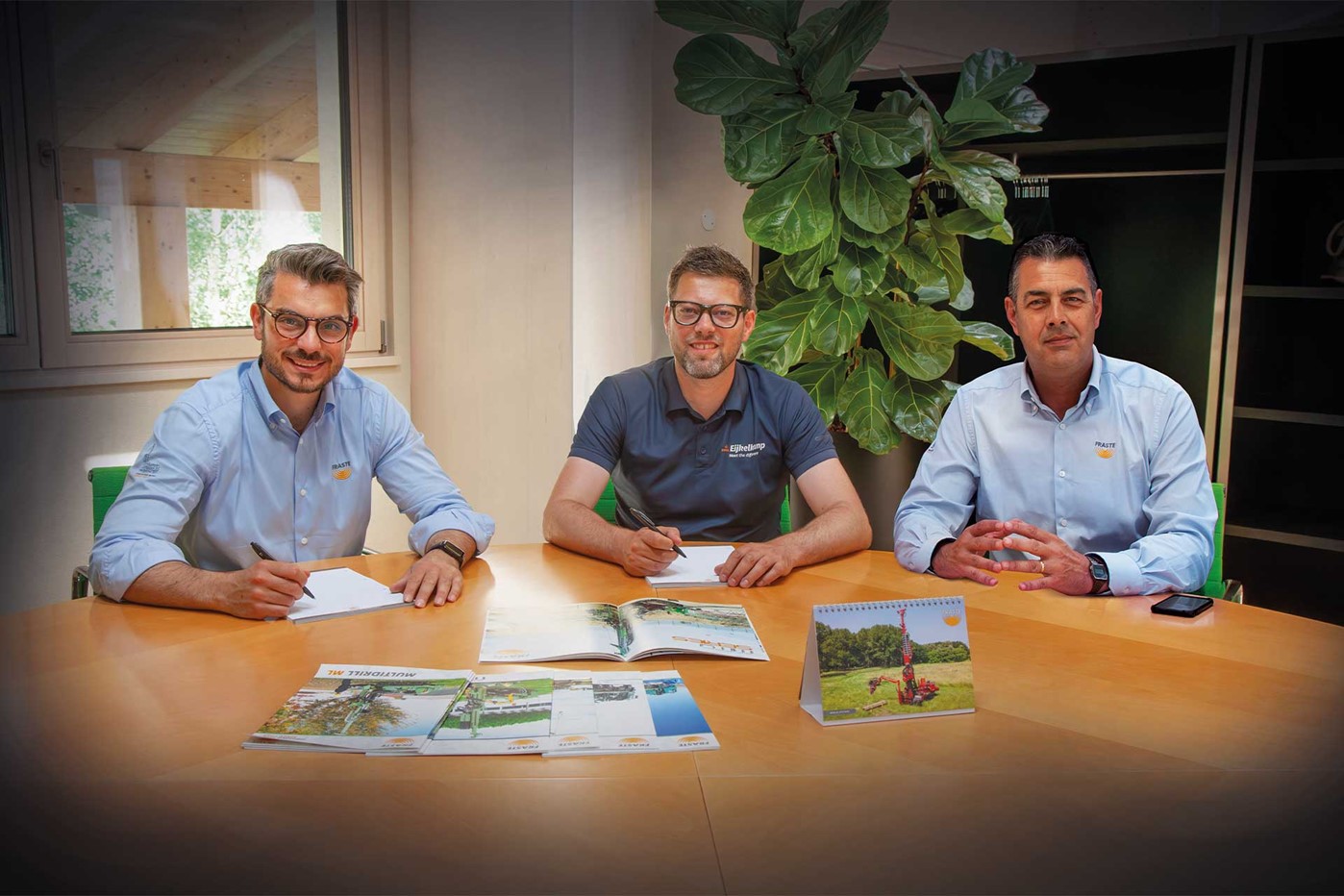 Het salesteam: Federico Saporito, Rutger van Goethem, en Cristiano Marchioro (Fraste Sales Manager).